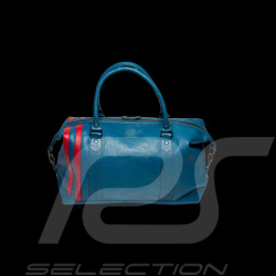 Large 24h Le Mans Bag 1959 Leather 48h Gaston Ocean Blue 27267-3046