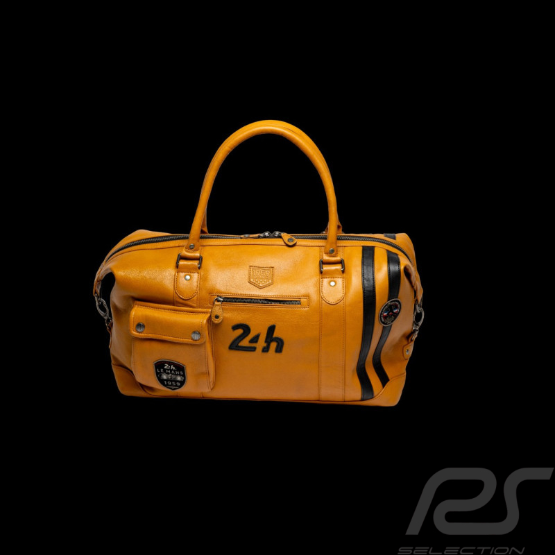 Grand Sac Cuir 24h Le Mans 1959 48h Gaston Jaune 27267-2038