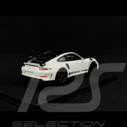 Porsche 911 GT3 RS type 991 Mk ll 2018 white / black wheels 1/43 Minichamps 413067033