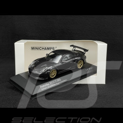Porsche 911 GT3 RS type 991 Mk ll 2018 schwarz / gold Felgen 1/43 Minichamps 413067034