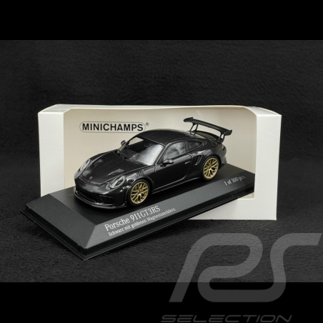 Porsche 911 GT3 RS type 991 Phase ll 2018 noir / jantes or 1/43 Minichamps 413067034