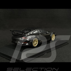 Porsche 911 GT3 RS type 991 Mk ll 2018 black / gold wheels 1/43 Minichamps 413067034