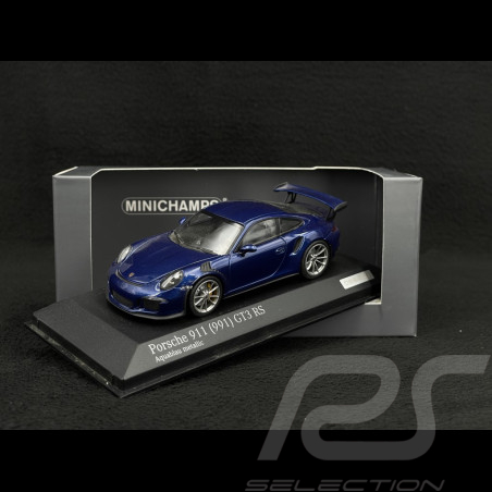 Porsche 911 GT3 RS type 991 2014 aqua blue 1/43 Minichamps CA04316101