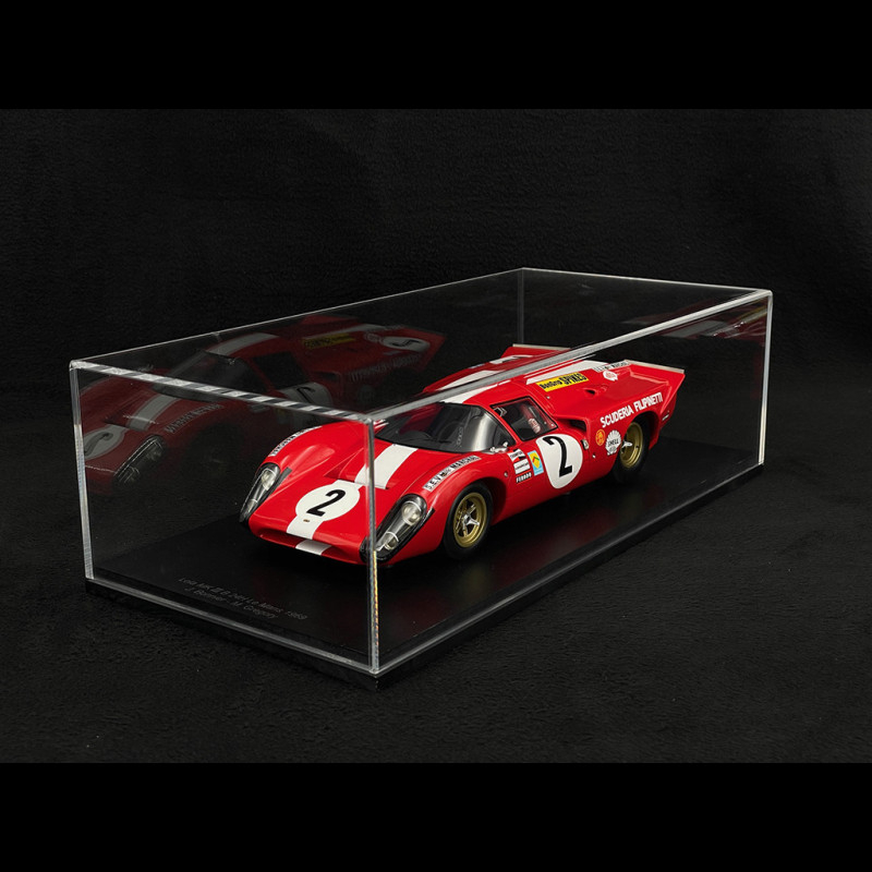 ショーケース付属 1/18 Spark ローラT70 Mk.3B GT 1969 Diecast model cars Lola T70 1/18 Spark Mk3B RHD No.2 24h Le Mans