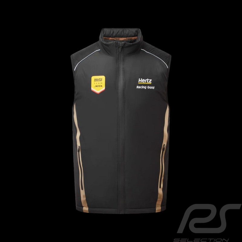 Jota Jacke Porsche 963 Team Hertz Ärmellos Schwarz / Gold HTZ18G1