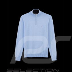Eden Park Sweater Zipped Neck Light Blue Cotton PPKNIPUE0022-BLM3 - men