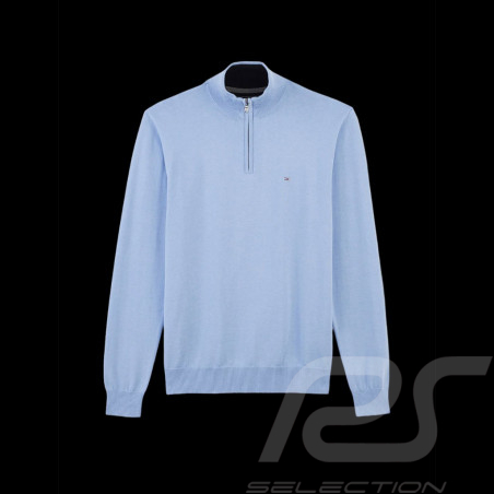 Eden Park Sweater Zipped Neck Light Blue Cotton PPKNIPUE0022-BLM3 - men
