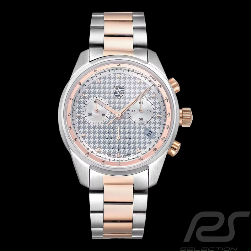 Montre Porsche Chronographe Pepita Collection Argent / Rose WAP0700320SPEP