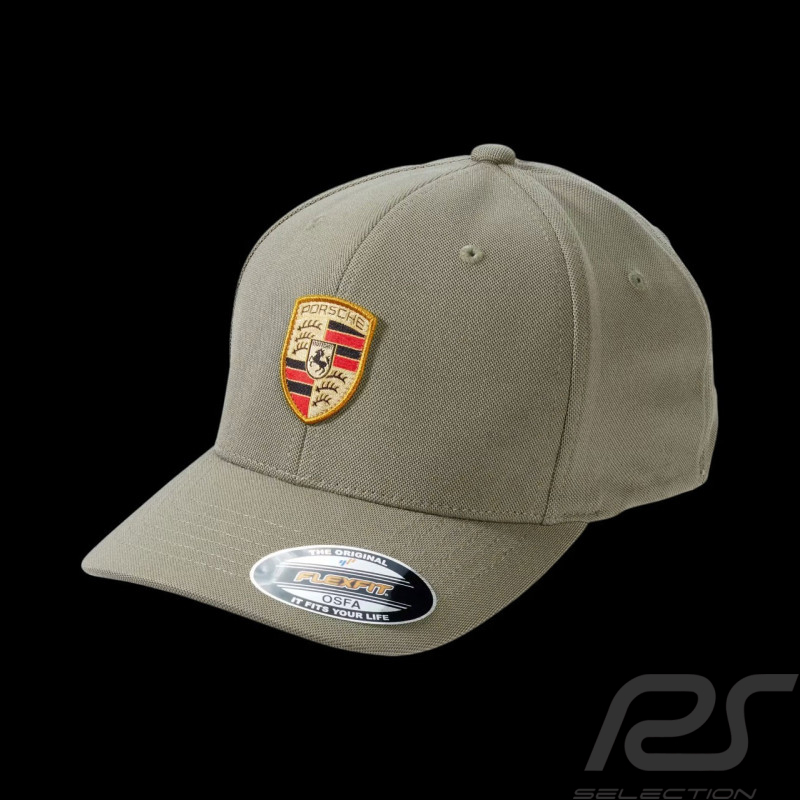 Casquette Porsche emblème écusson Flexfit Gris Vert WAP1400050RUSA