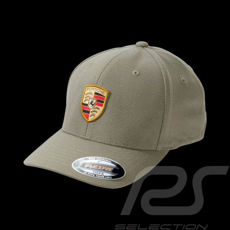Casquette Porsche emblème écusson Flexfit Gris Vert WAP1400050RUSA