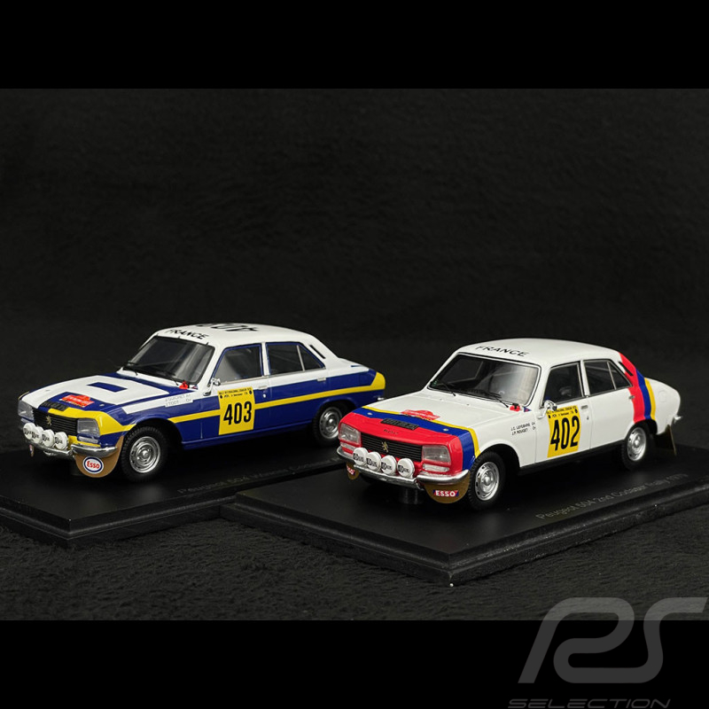 Duo Peugeot 504 n° 403 & n° 402 Winner & 2nd Rallye Codasur 1979 1/43 Spark