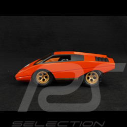 Vintage Car Lamborghini Countach silhouettes inspiration Orange Playforever PLUFO76