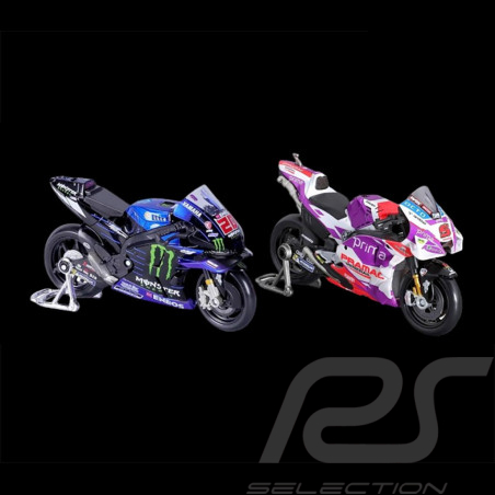 Duo Quartararo Yamaha M1 n° 20 & Zarco Ducati Desmosedici n° 5 Moto GP Season 2022 1/18 Maisto 36375