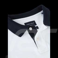 Eden Park Poloshirt Pima-Baumwolle kontrastiert Weiß / Marineblau PPKNIPCE0007-BC - herren