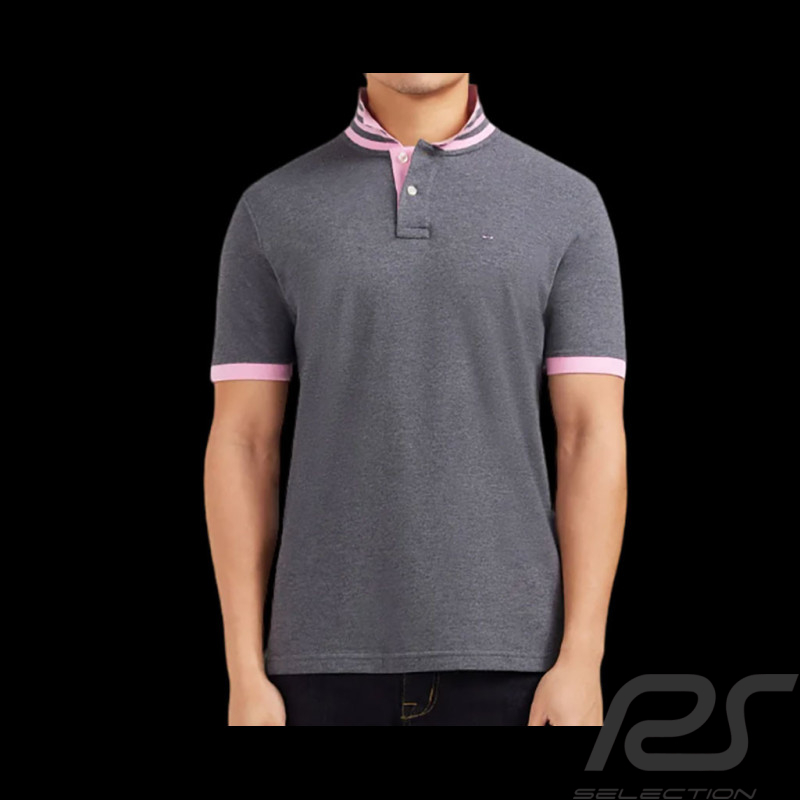 Eden Park Poloshirt Pima-Baumwolle kontrastiert Grau / Rosa PPKNIPCE0007-GRF - herren