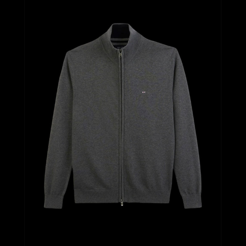 Veste Eden Park Cardigan Zipp?� Coton Gris Chin?� PPKNICAE0008-GRF - homme