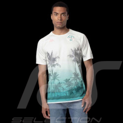 Alpine T-Shirt F1 Team Miami Ocon Gasly Weiß / Hellblau Kappa 38242MW - Herren