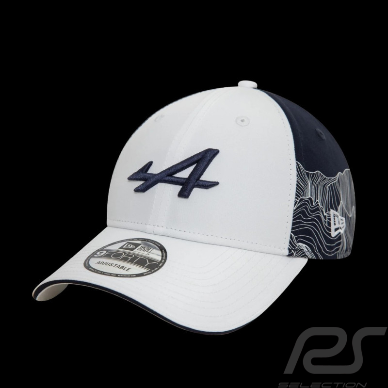 Casquette Alpine F1 Team Graphic Ocon Gasly Blanc / Bleu Marine New Era 60573879