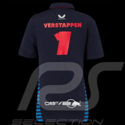 Red Bull Racing Polo shirt F1 Team Max Verstappen Signature Navy blue TJ5885-190 - children