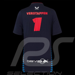 T-shirt Red Bull Racing F1 Team Max Verstappen Signature Bleu marine TJ5887-190 - enfant