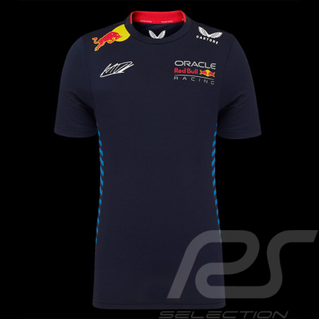 Red Bull Racing T-shirt F1 Team Max Verstappen Signature Marineblau TJ5887-190 - Kinder