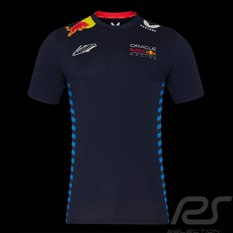 Red Bull Racing T-shirt F1 Team Max Verstappen Signature Marineblau TM5887-190 - Herren