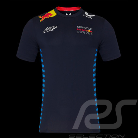 T-shirt Red Bull Racing F1 Team Max Verstappen Signature Bleu marine TM5887-190 - homme