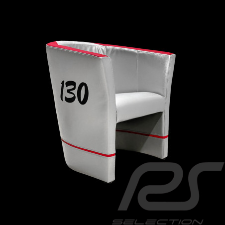 Tub chair Racing Inside n° 130 Little Bastard grey / red