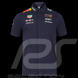 Red Bull Racing Hemd kurze Ärmel F1 Team Verstappen Perez Marineblau TM5317-190 - Herren