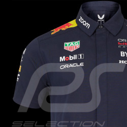 Red Bull Racing Hemd kurze Ärmel F1 Team Verstappen Perez Marineblau TM5317-190 - Herren