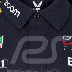 Red Bull Racing Hemd kurze Ärmel F1 Team Verstappen Perez Marineblau TM5317-190 - Herren