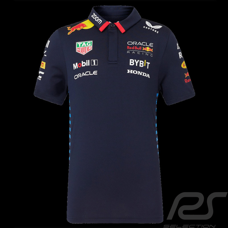 Red Bull Racing Polohemd F1 Team Verstappen Perez Marineblau TJ5288-190 - Kinder