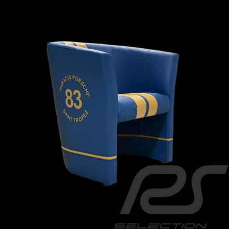 Tub chair Racing Inside n° 83 Paradis Porsche Blue / Gold