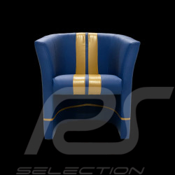 Fauteuil cabriolet Racing Inside n° 83 Paradis Porsche Bleu / Or