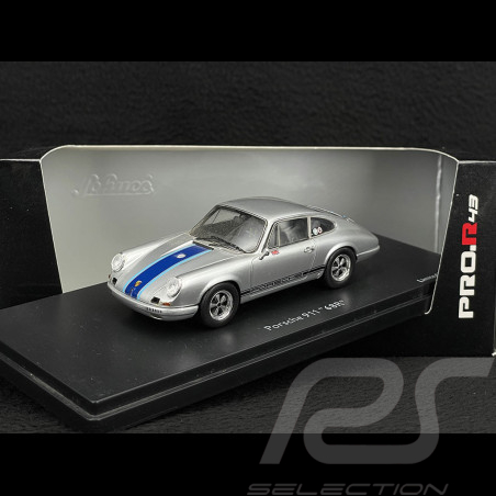 Porsche 911 R Magnus Walker 68R gris argent / bleu 1/43 Schuco 450891600