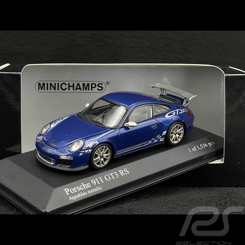 Porsche 911 GT3 RS Typ 997 2010 Blau-Metallic 1/43 Minichamps 400069101
