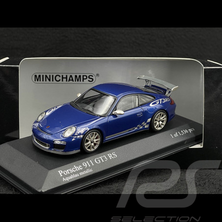Porsche 911 GT3 RS Typ 997 2010 Blau-Metallic 1/43 Minichamps 400069101