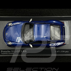 Porsche 911 GT3 RS Type 997 2010 Bleu Métallique 1/43 Minichamps 400069101
