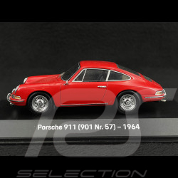 Porsche 911 type 901 N° 57 1964 rouge signal 1/43 Spark MAP02001117