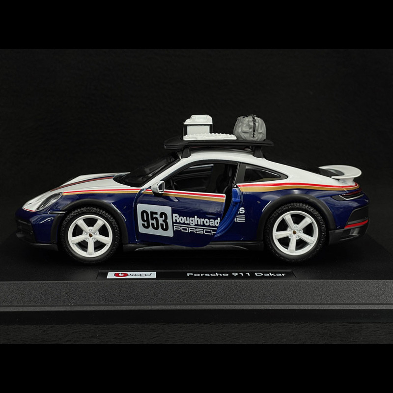 Porsche 911 992 Dakar Roughroads Modellauto 1:18 Von Norev - Blau, 26cm