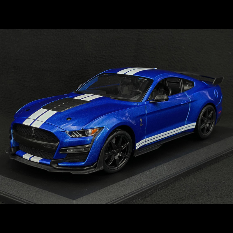 Maisto 31452B – Mustang Shelby GT500 2020 Bleue – Échelle 1/18 – Modèle Réduit Voiture De Collection
