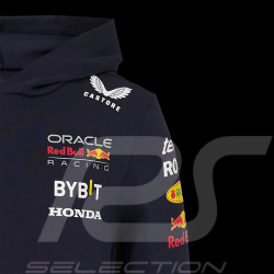 Sweatshirt Red Bull à capuche F1 Racing Team Verstappen Perez Toile Bleu marine TJ5291-190 - enfant
