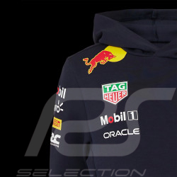 Sweatshirt Red Bull à capuche F1 Racing Team Verstappen Perez Toile Bleu marine TJ5291-190 - enfant