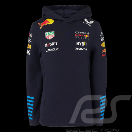 Sweatshirt Red Bull à capuche F1 Racing Team Verstappen Perez Toile Bleu marine TJ5291-190 - enfant