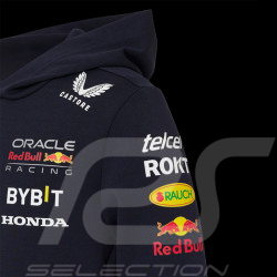Sweatshirt Red Bull à capuche F1 Racing Team Verstappen Perez Toile Bleu marine TJ5291-190 - enfant