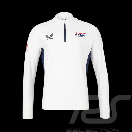 Honda Sweatshirt HRC Moto GP Mir Martini Mittelhoher Reißverschluss Weiß TU5835RE-020 - Unisex