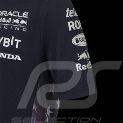 Red Bull Racing Polohemd F1 America race Verstappen Perez Marineblau TJ5972-190 - Kinder