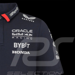 Red Bull Racing Polo Shirt F1 America race Verstappen Perez Navy blue TJ5972-190 - children