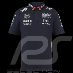 Red Bull Racing Polo Shirt F1 America race Verstappen Perez Navy blue TJ5972-190 - children