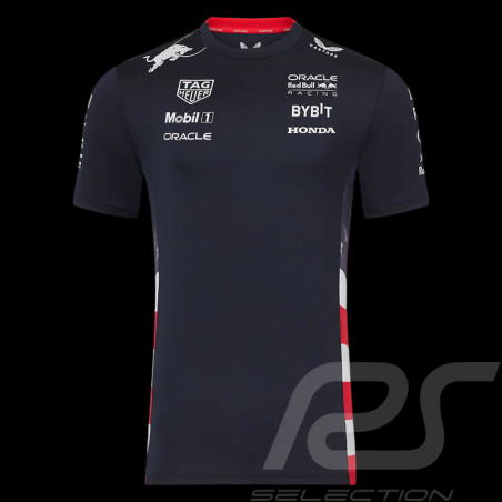Red Bull Racing T-shirt F1 America race Verstappen Perez Navy blue TM5971-190 - men